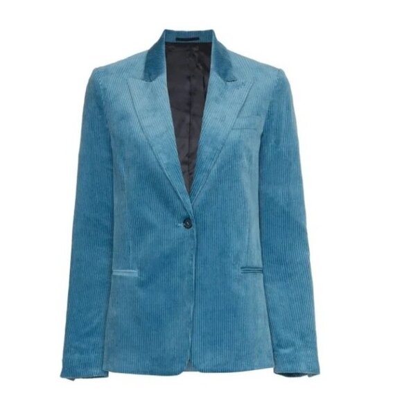 Golden Goose Single Breasted Corduroy Blazer and Pants Suit in Azure Small - Picture 2 of 12